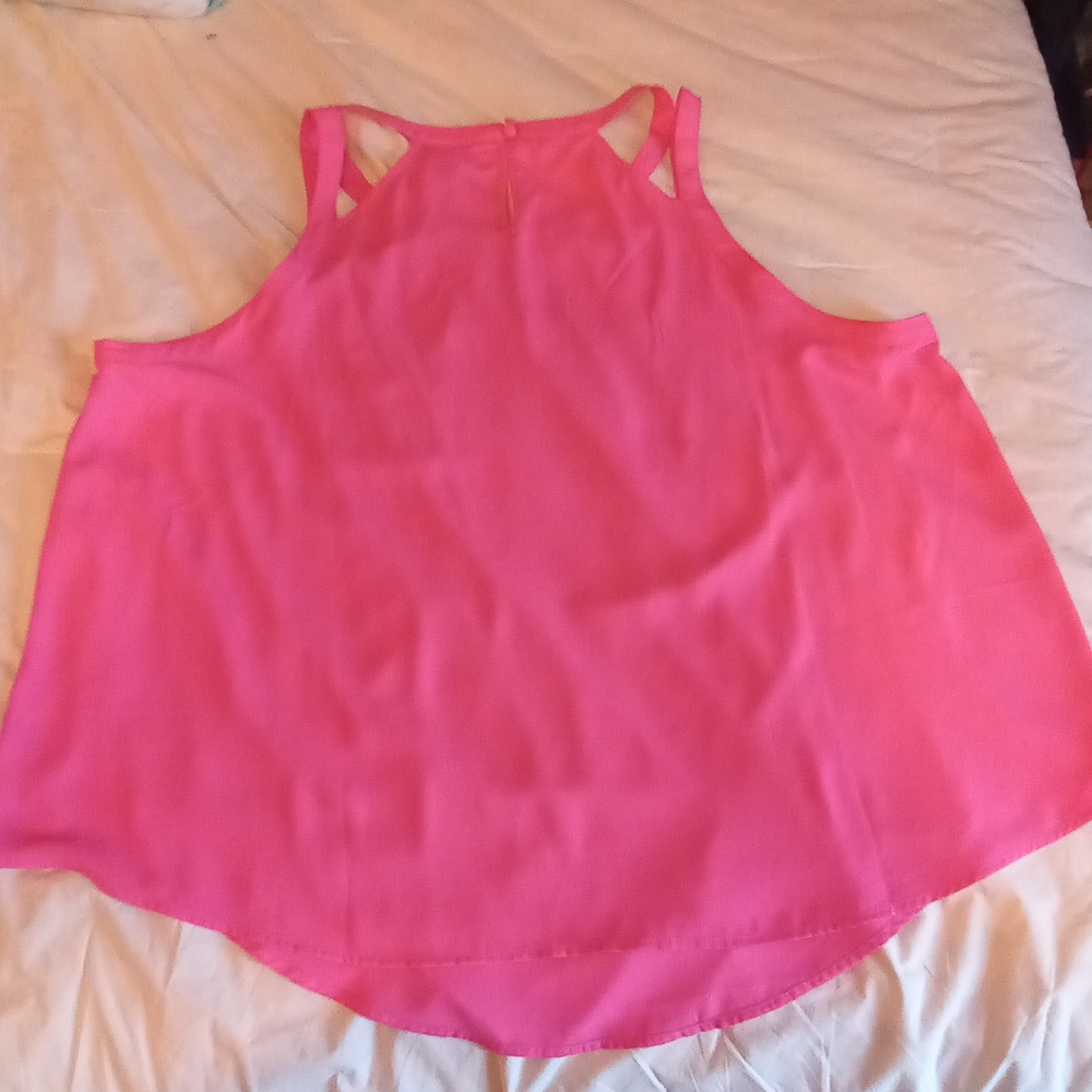 Women's Torrid Pink Sleeveless Sheer Blouse Size 3X - Picture 4 of 4